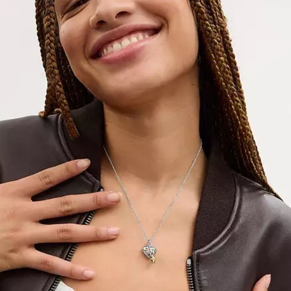 Coach Hearts And Stars Pendant Necklace. New - Picture 1 of 5